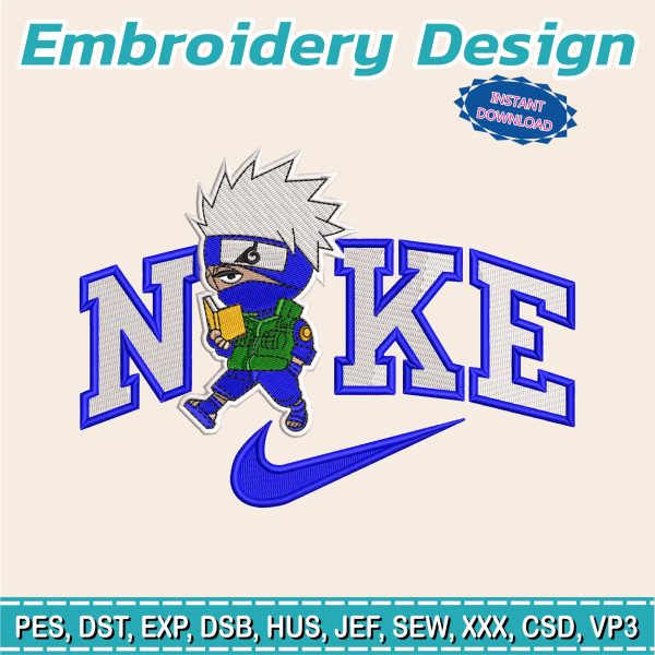 Embroidery Design of Kakashi / NIKE Kakashi