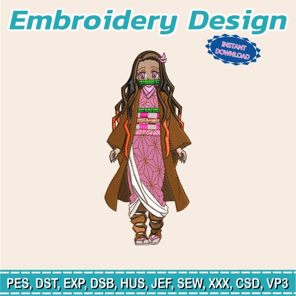Embroidery Design / Nezuko Kamado / Demon Slayer / A