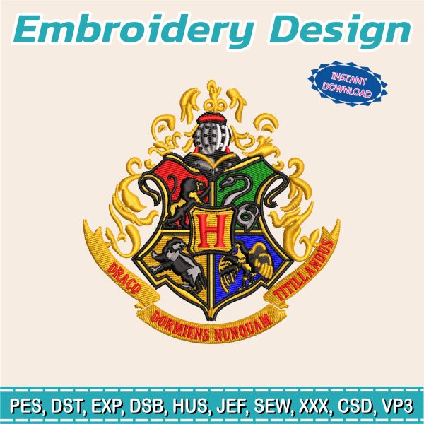 Embroidery Design / Hogwarts / Harry Potter