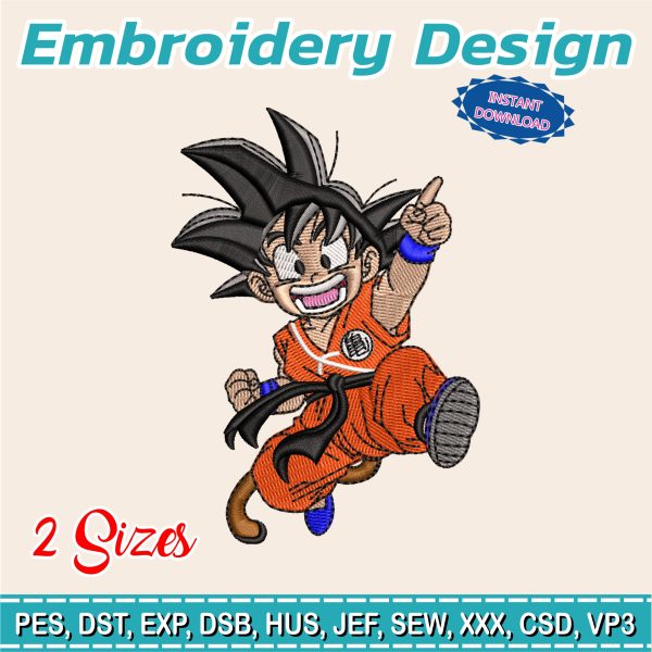 Embroidery Designdesigns of goku, Dragon Ball