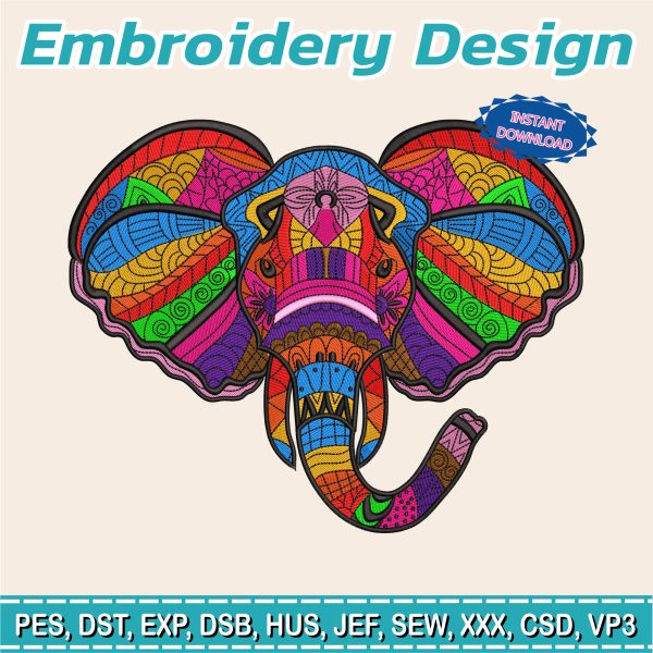 Embroidery Design / ELEFANTE INDU /