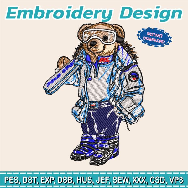 Embroidery Design / RL / skier
