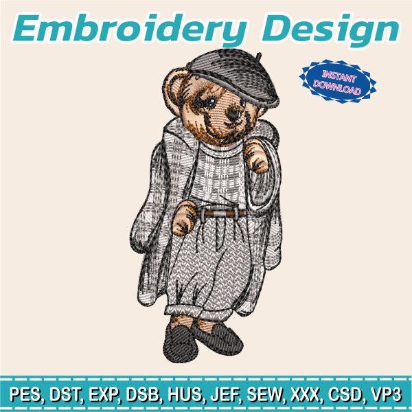 Embroidery Design / RL / Woman in Paris