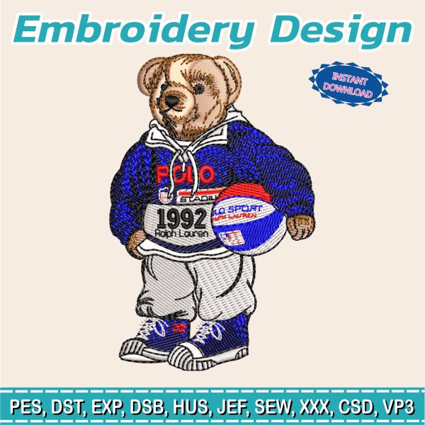 Embroidery Design / RL / Basketball