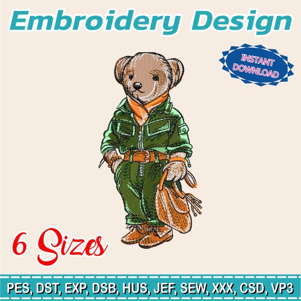 Embroidery Design / RL / Safari Bear