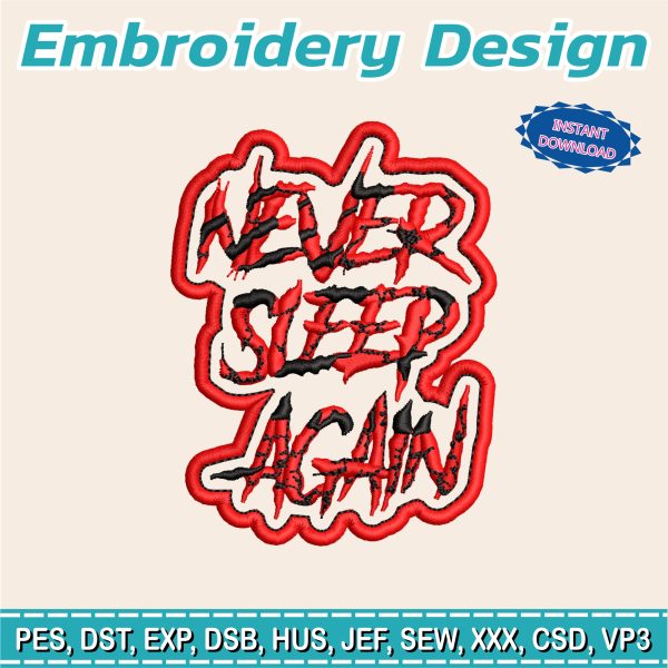 Embroidery Designs / Horror movie patch / 2 sizes / can be embroidered on / can be embroidered patch model # 6