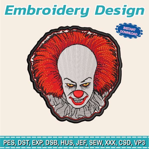 Embroidery Designs / Horror movie patch / 2 sizes / can be embroidered on / can be embroidered patch model # 7