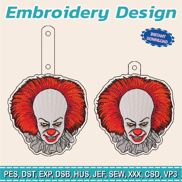 Embroidery Designs / Jason Voorhees keychain / Horror keychain / 2 models / #12