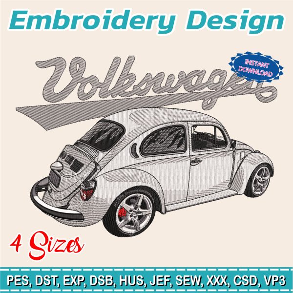 Embroidery Design / Volkswagen / volkswagen beetle