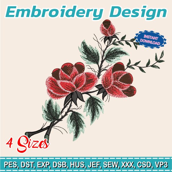 Embroidery Designs / Flowers / Roses / Butterflies / Orchid / Petals / Rainbow / Embroidery for towels / 93