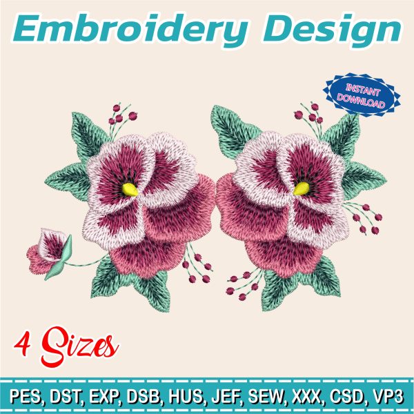 Embroidery Designs / Flowers / Roses / Butterflies / Orchid / Petals / Rainbow / Embroidery for towels / 12