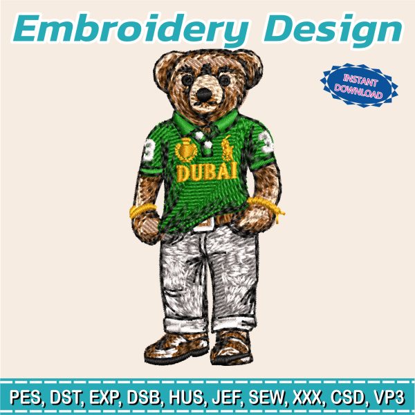 Embroidery Design / Polo Bear / Dubai