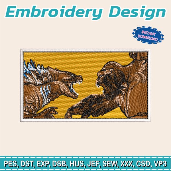 Embroidery Design / GODZILLA / Dinosaur / Great design to embroider patch / size 4x4 inches (Copy)
