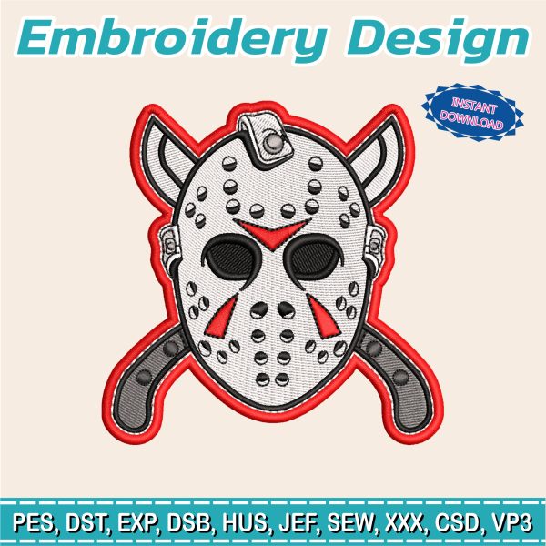 Embroidery Designs / Horror movie patch / 2 sizes / can be embroidered on / can be embroidered patch model # 1