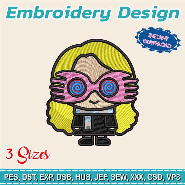 Design to Embroider, Luna Lovegood, POP Luna Lovegood, Luna Lovegood gryffindor,