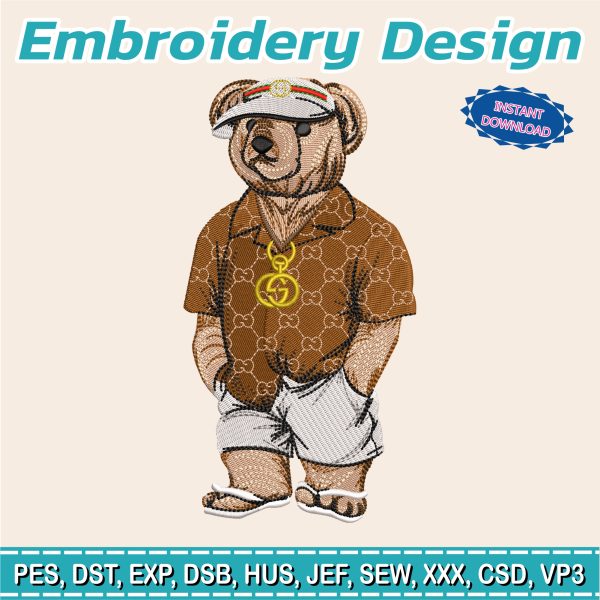 Embroidery Design / Polo Bear / Gucci Bear