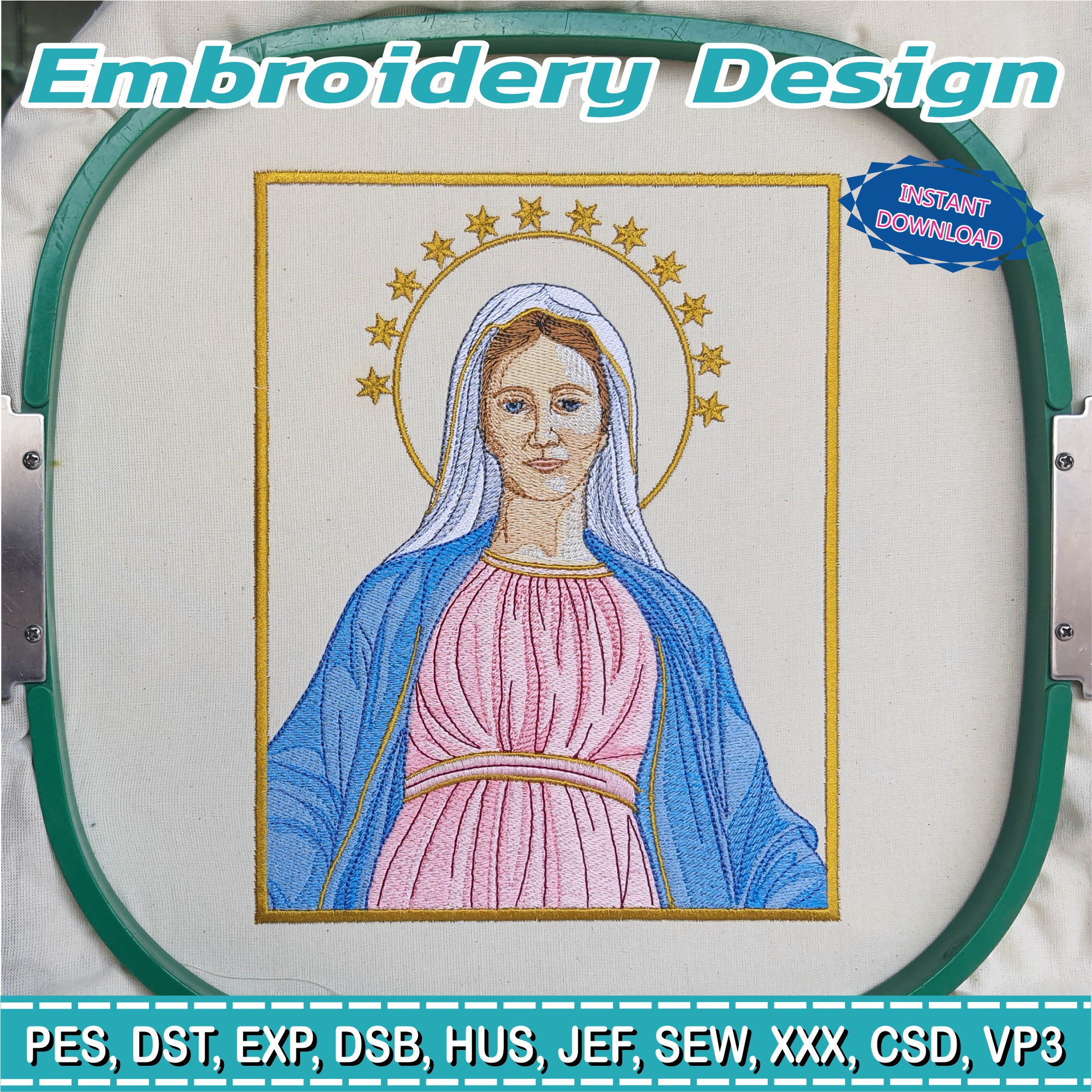Embroidery Design / Nuestra sra de las Gracias/ Religious Embroidery / Catholic Church / Embroidery - Image 2
