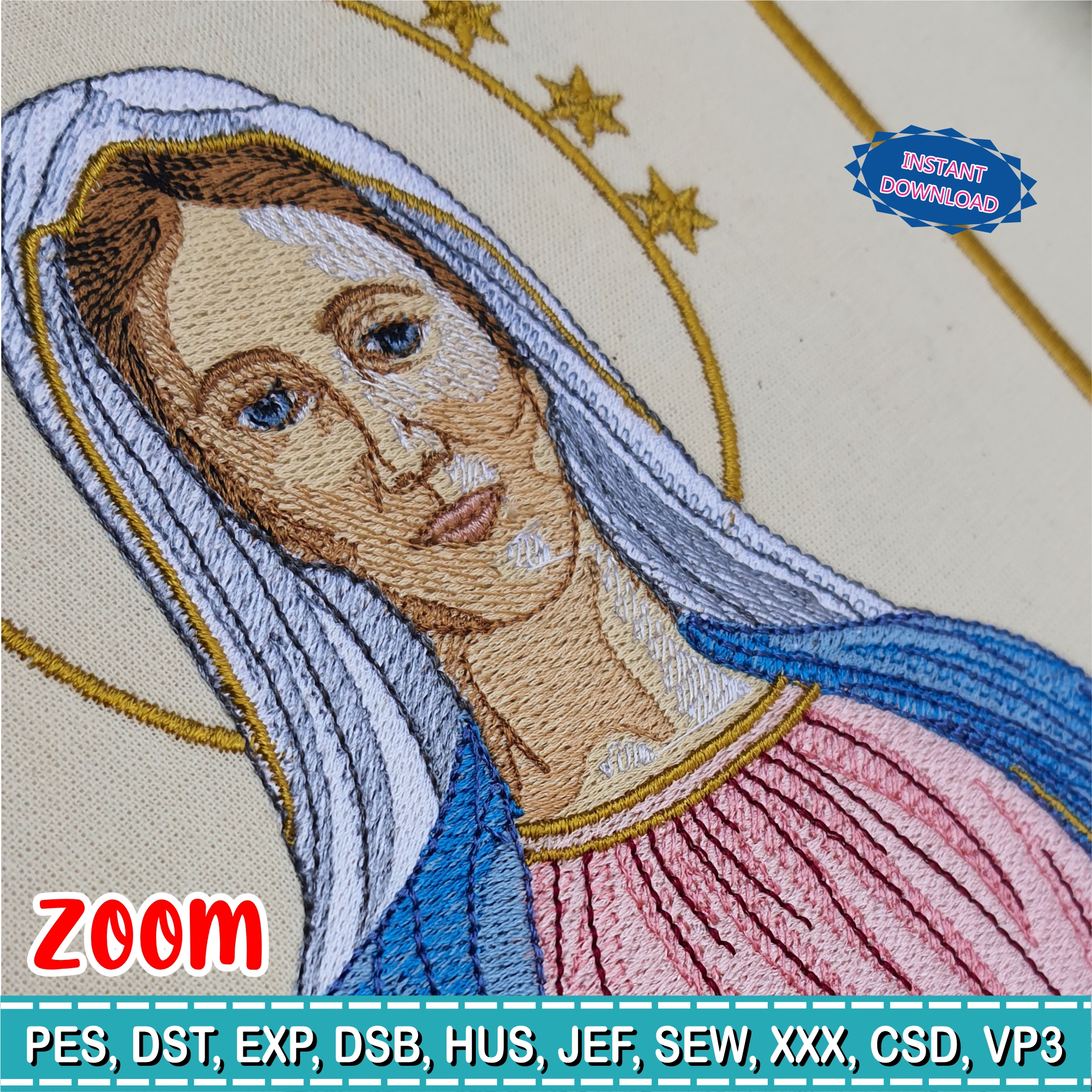 Embroidery Design / Nuestra sra de las Gracias/ Religious Embroidery / Catholic Church / Embroidery - Image 3