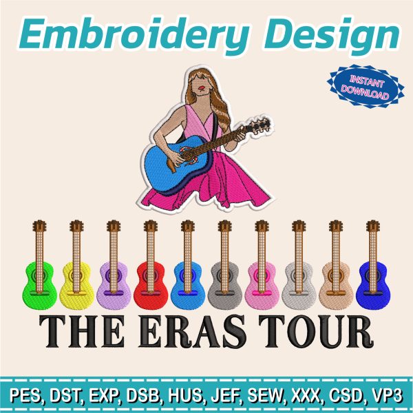 Embroidery Designs / Taylor Swift The Eras Tour / instant download / 6 sizes / Embroidery file has been tested / Swifties /