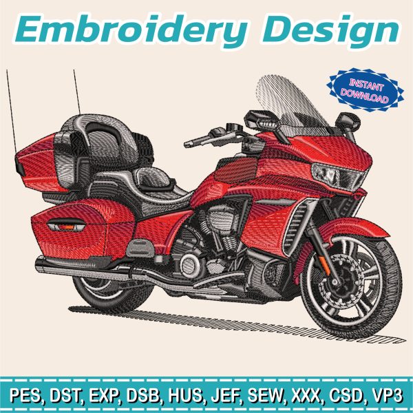 Embroidery Design / Yamaha motorcycle / Yamaha Star Venture / Motorcycle/ biker /  INSTANT Download /  Embroidery file has been tested