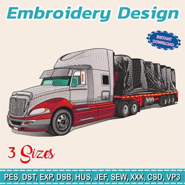 Embroidery Design / Peterbilt Trucks  / 3 Different Sizes / INSTANT Download / Car Design / Embroidery file has been tested