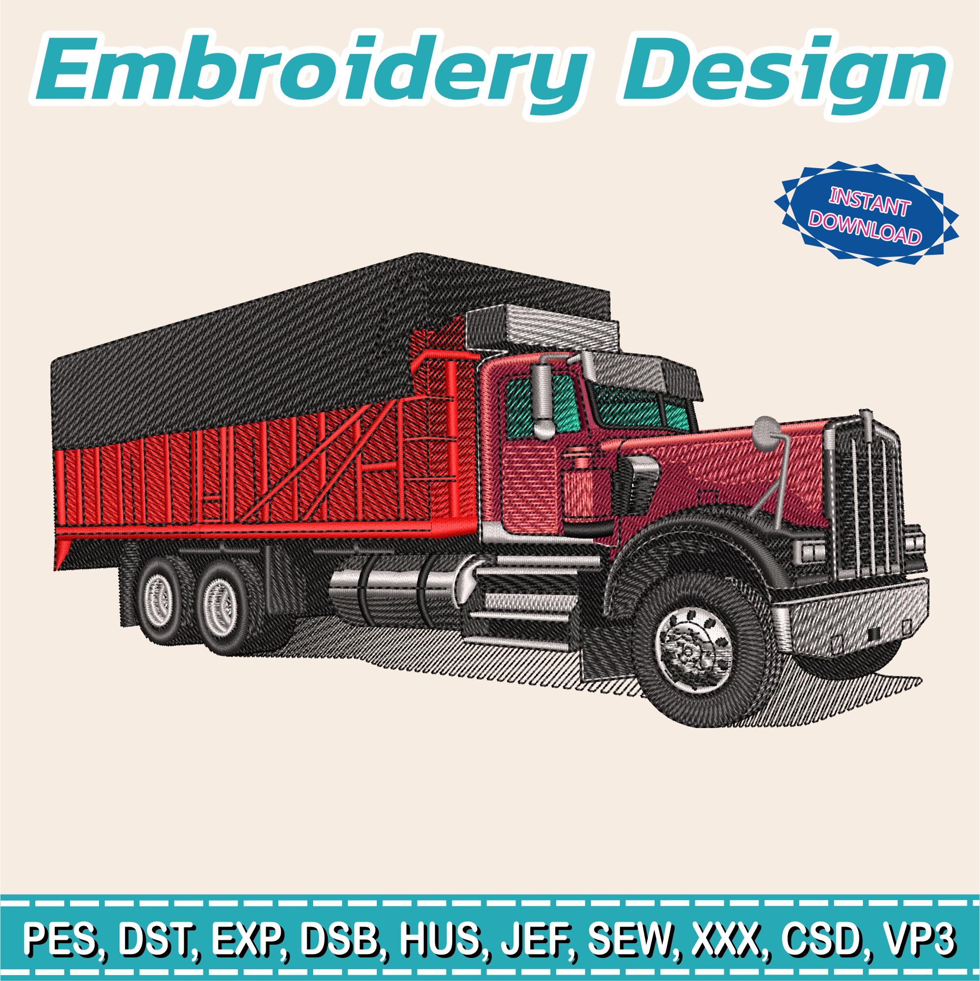Embroidery Design / kenworth / INSTANT Download / Car Design / Embroidery file has been tested