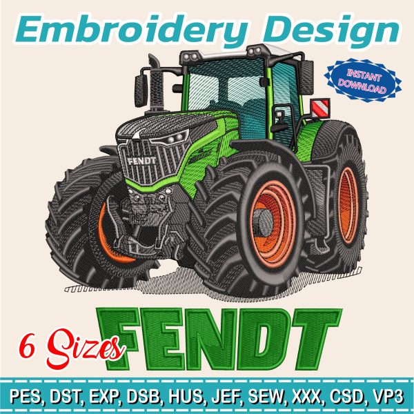 Embroidery Design / tracteur fendt  / INSTANT Download / Car Design / Embroidery file has been tested